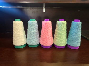 300 Yard Waste Yarn Cone Multi Color